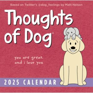 Thoughts Of Dog Desk Calendar 2025