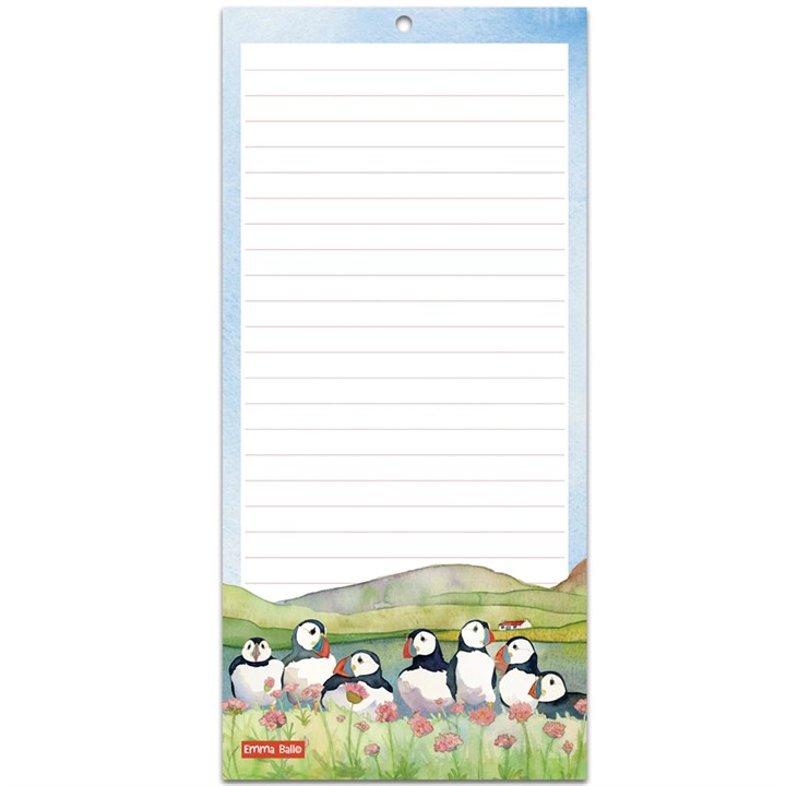 Emma Ball, Sea Thrift Puffins Magnetic Memo Pad