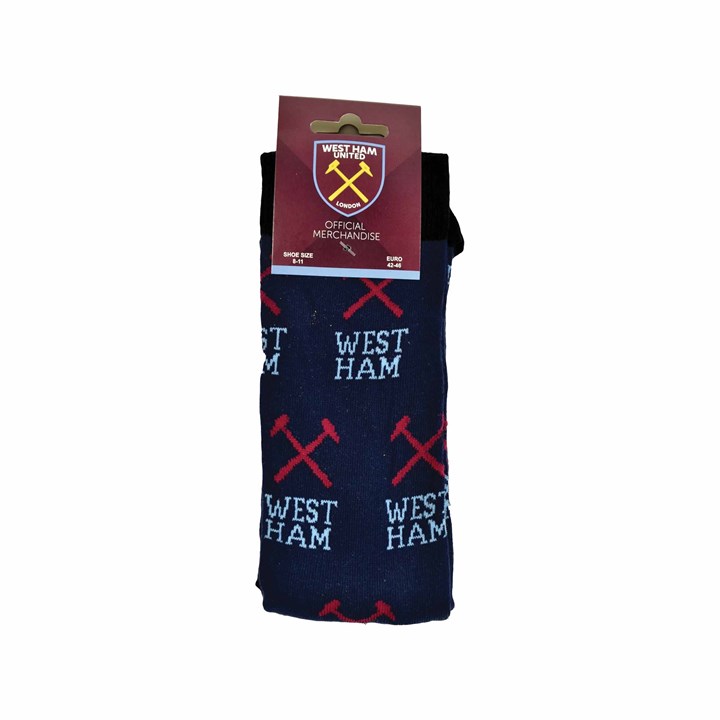 West Ham United FC Socks – Fits UK Size 4 – 6.5