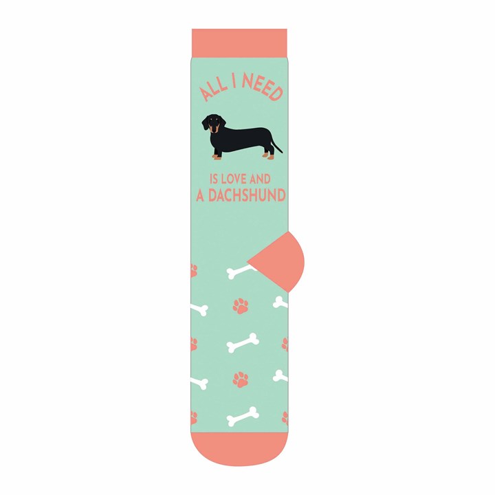 All I Need is Love and a Dachshund Socks – Size 4 – 8