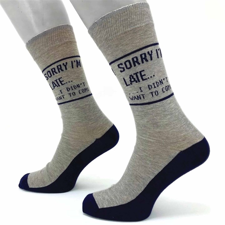 Sorry I’m Late Socks – Size 7 – 11