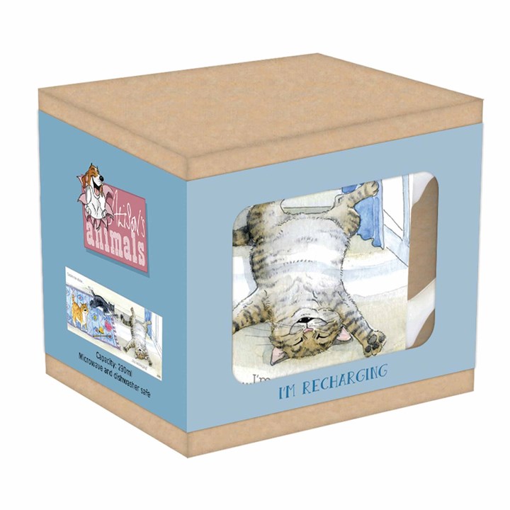 Alison’s Animals Recharging Cat Tarka Mug