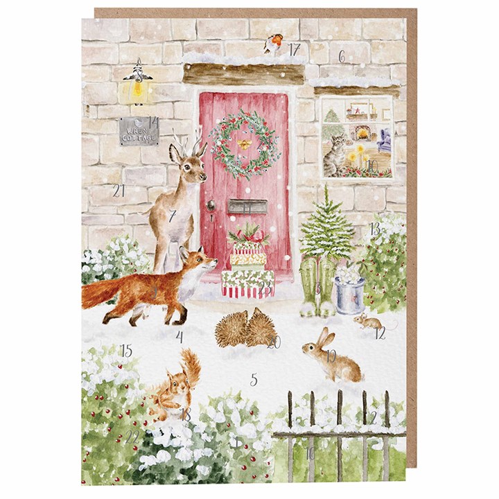 Wrendale Designs, Christmas Cottage Traditional Advent Card