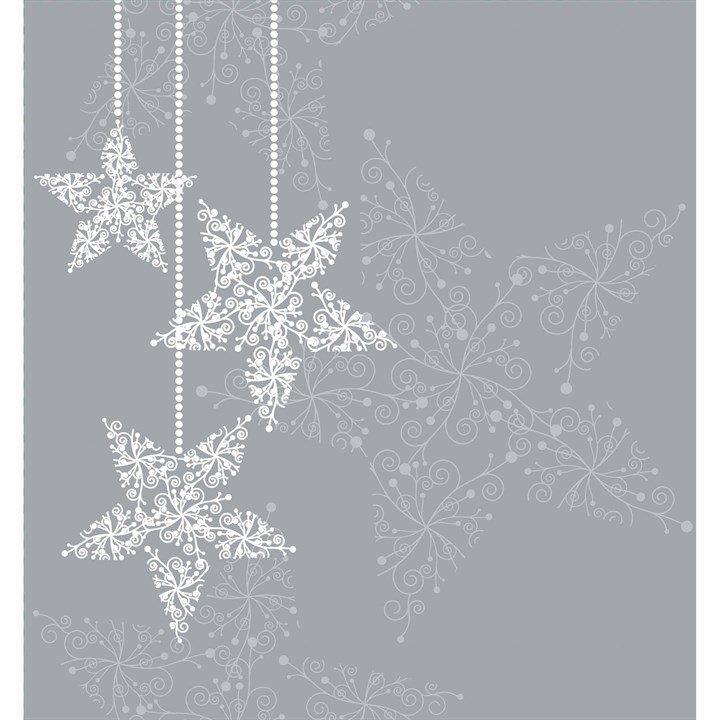 Grey Snowflakes Square Calendar Gift Wrap Envelope