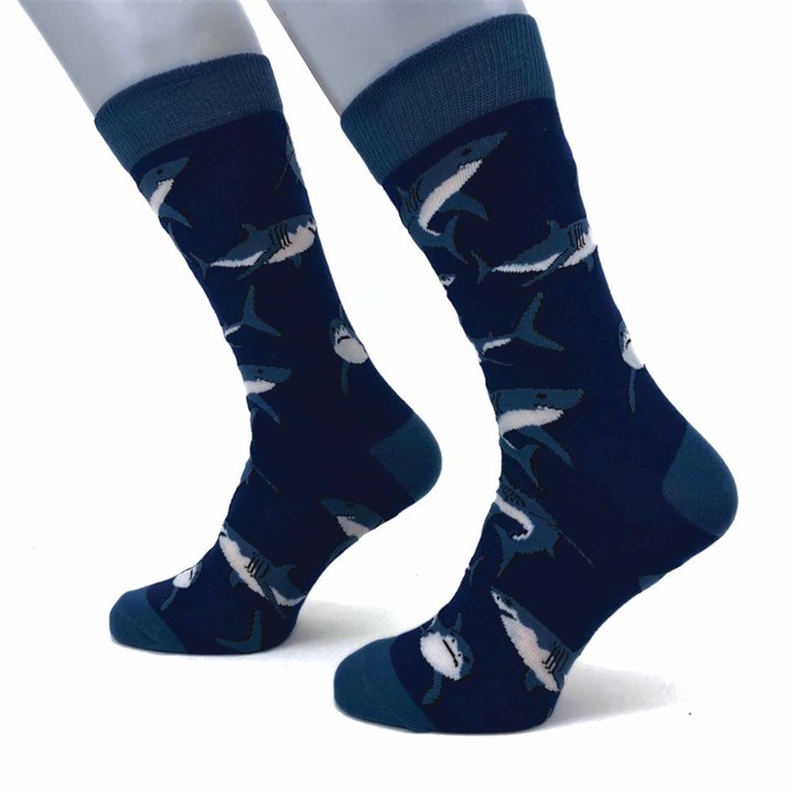 Shark Pattern Socks – Size 7 – 11