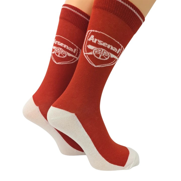 Arsenal FC Crest Red & White Socks – Size 7 – 11