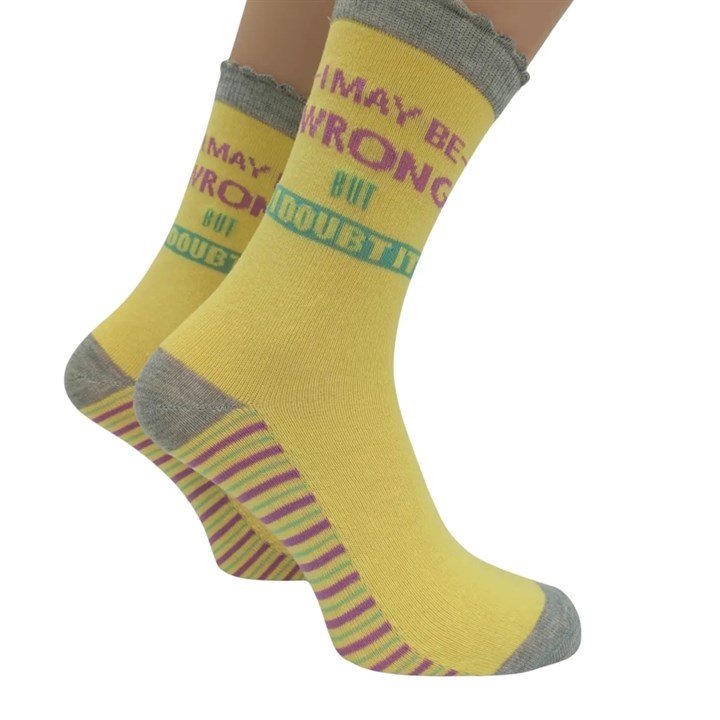 I May Be Wrong But I Doubt It Socks – Size 4 – 8