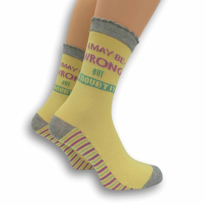 I May Be Wrong But I Doubt It Socks – Size 4 – 8
