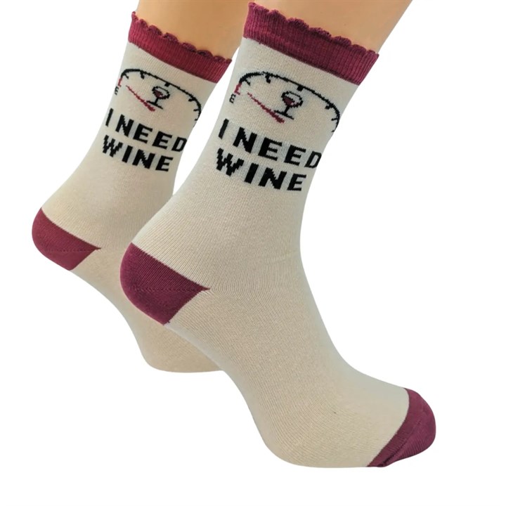 I Need Wine Socks – Size 4 – 8