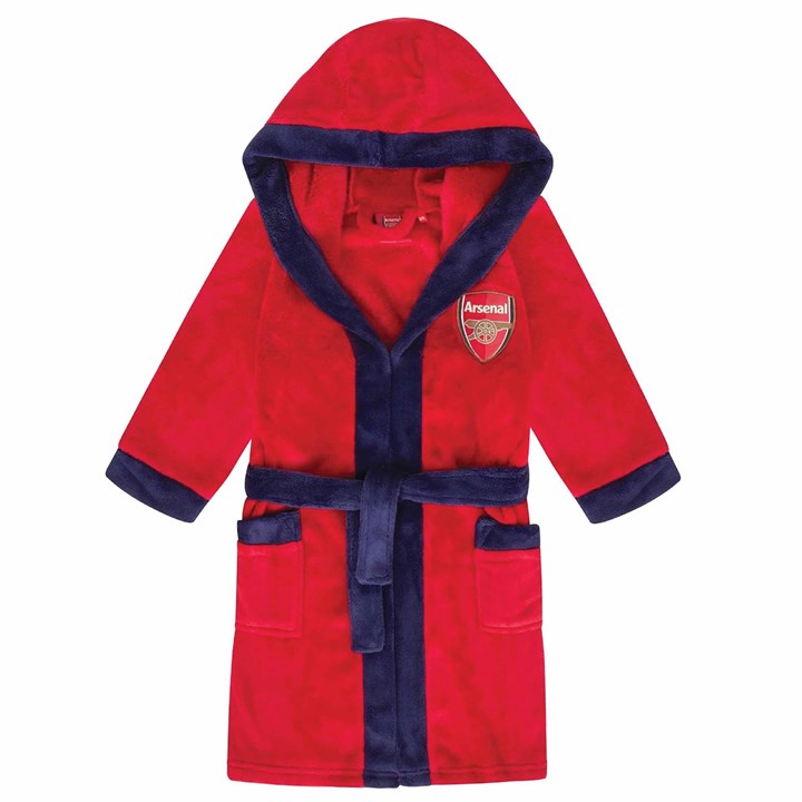 Arsenal FC Kids Red Hooded Dressing Gown 3 – 4 Years