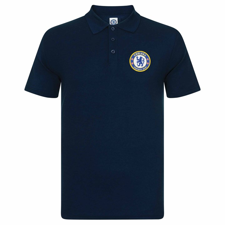 Chelsea FC Adult Navy Polo Shirt Medium