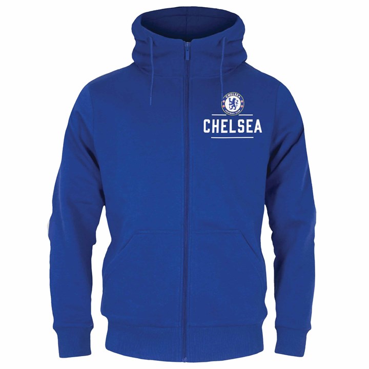 Chelsea FC Adult Blue Zip Hoodie Medium