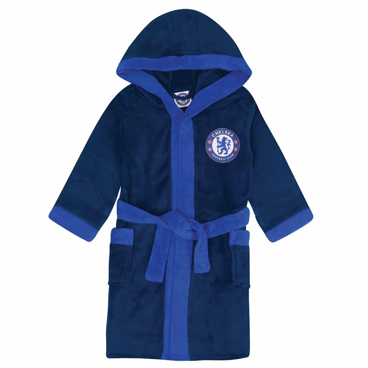 Chelsea FC Kids Navy Hooded Dressing Gown 7 – 8 Years