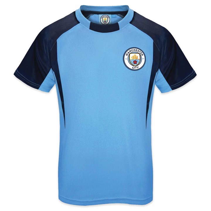 Manchester City FC Kids Blue Crest T-Shirt 6 – 7 Years