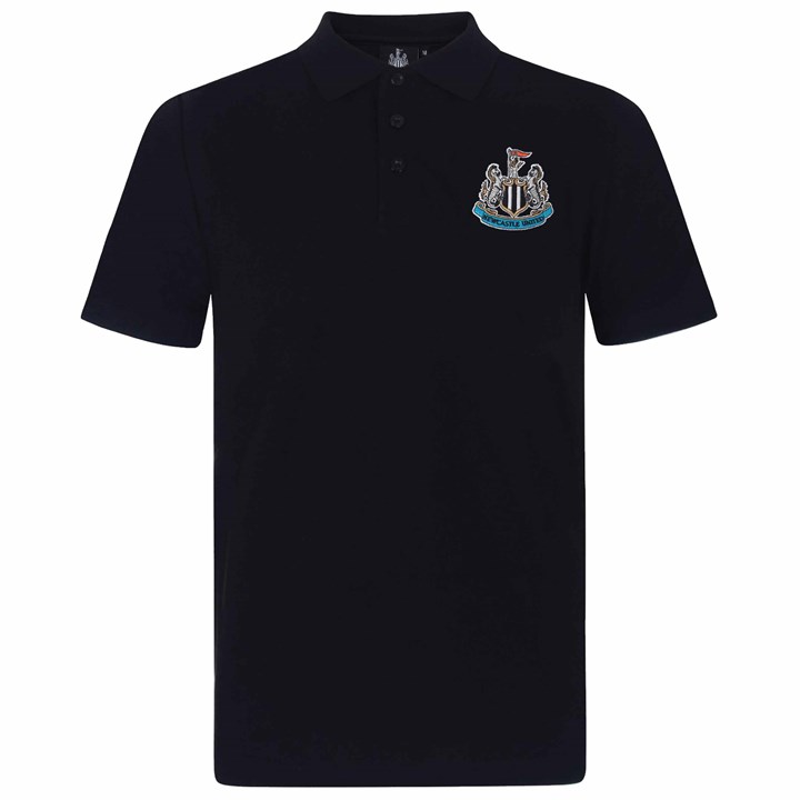 Newcastle United FC Adult Black Polo Shirt Large