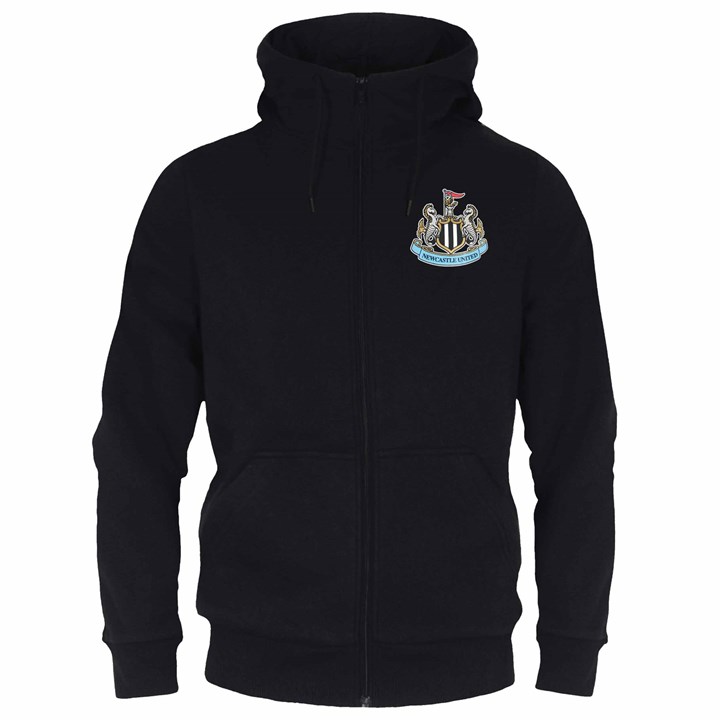 Newcastle United FC Adult Black Zip Hoodie M