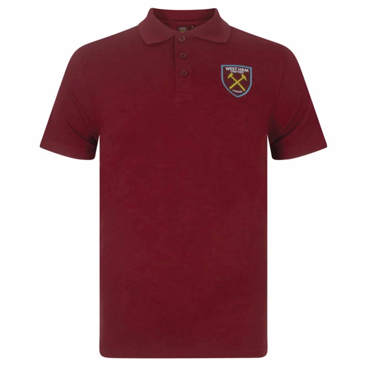West Ham United FC Adult Claret Polo Shirt Large