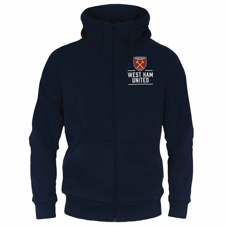 West Ham United FC Adult Navy Zip Hoodie XXL