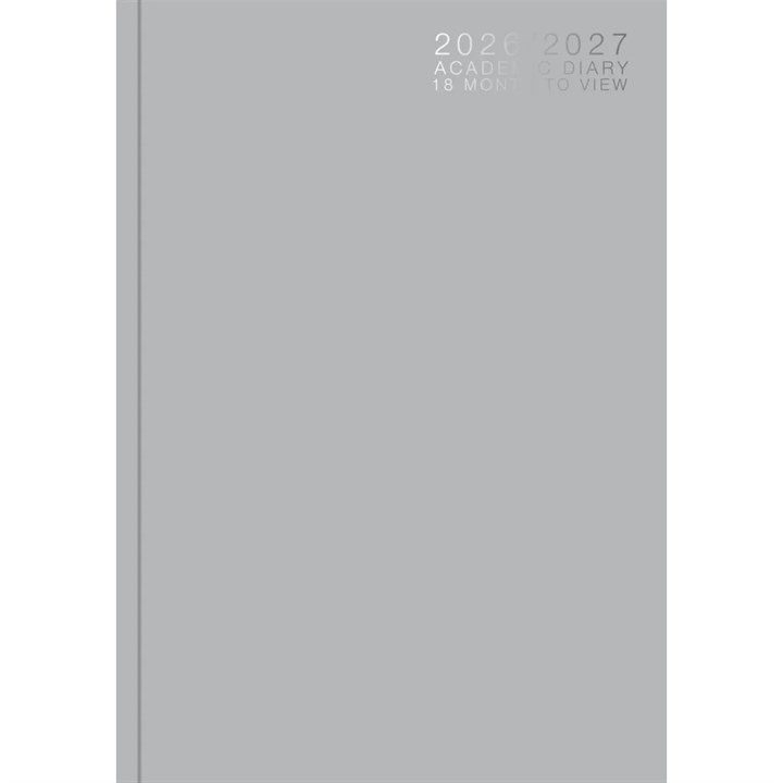 Grey Classic Academic Week To View A5 Diary 2026 – 2027