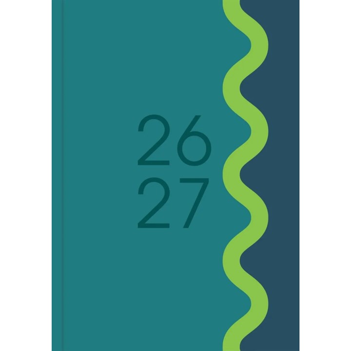 Green Vibrant Academic Day To View A5 Diary 2026 – 2027