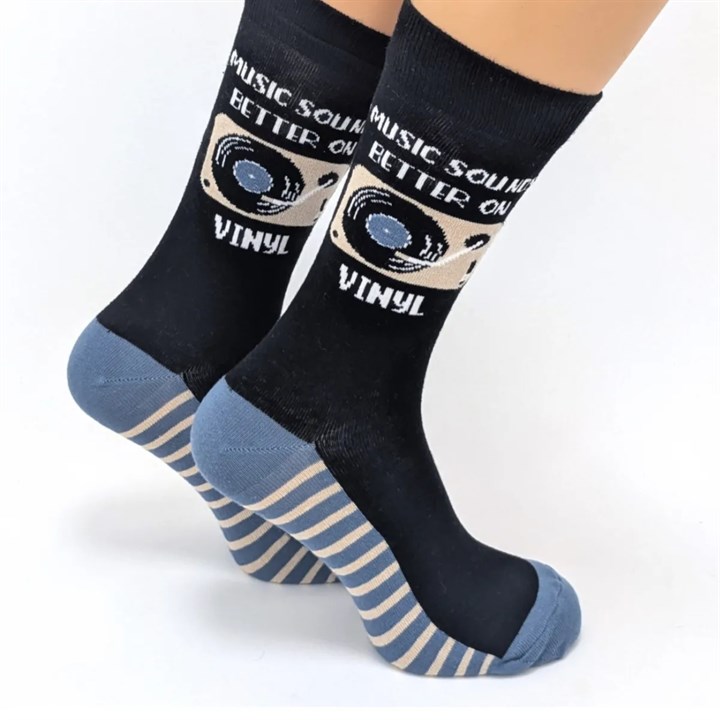 Music Sounds Better on Vinyl Socks – Size 7 – 11
