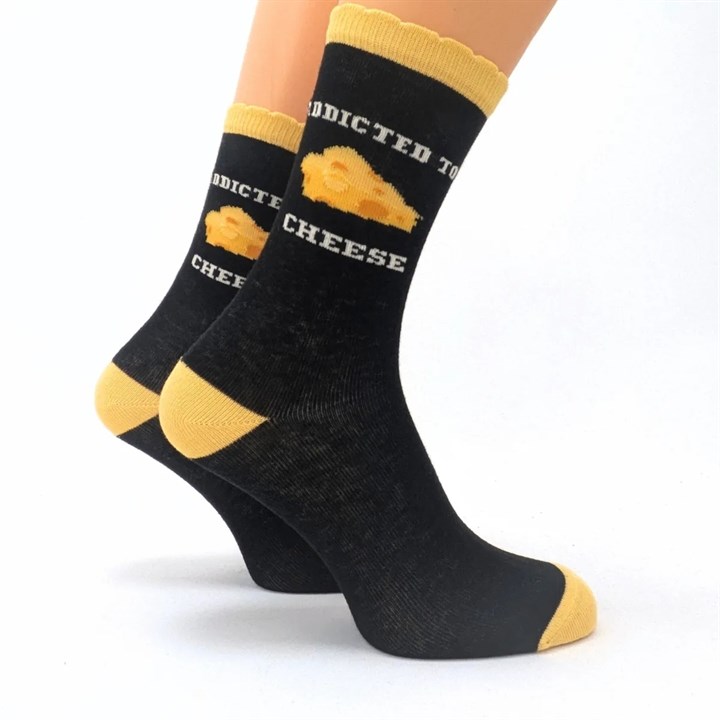 Addicted to Cheese Socks – Size 4 – 8