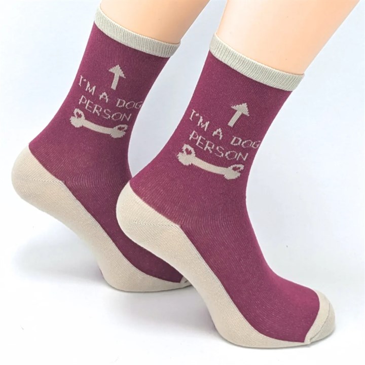 I’m a Dog Person Socks – Size 4 – 8