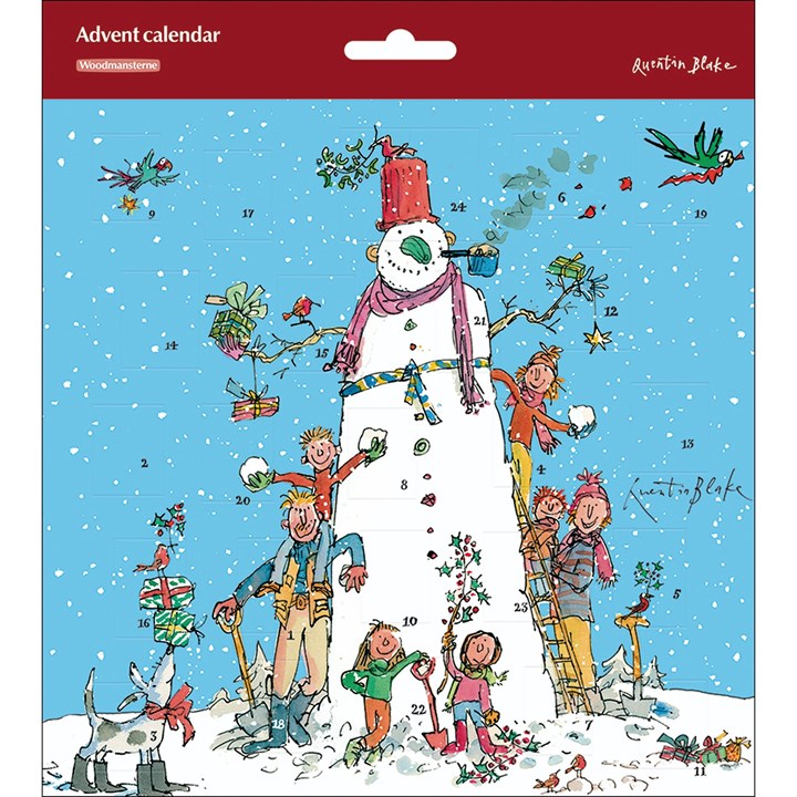 Quentin Blake, Snowman Square Traditional Advent Calendar
