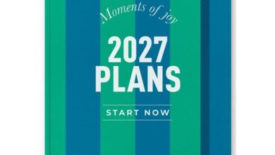 Moments of Joy Blue & Green A5 Diary 2027