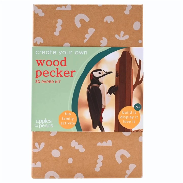 Woodpecker 3D Paper Craft DIY Kit