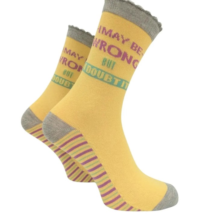 I May Be Wrong But I Doubt It Socks – Size 4 – 8