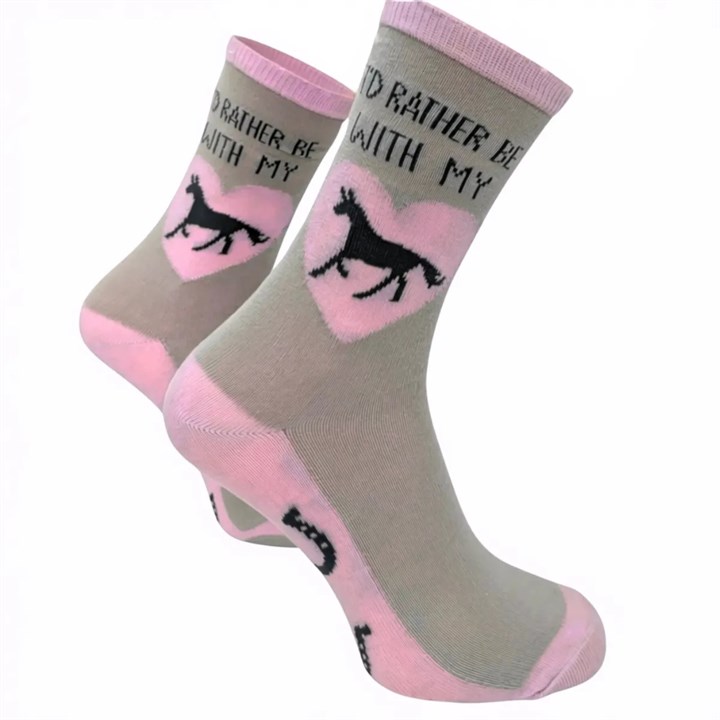 I’d Rather Be with My Horse Socks – Size 4 – 8