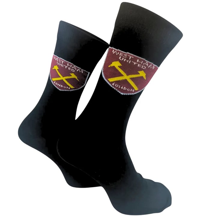 West Ham United FC Black Crest Socks – Size 7 – 11