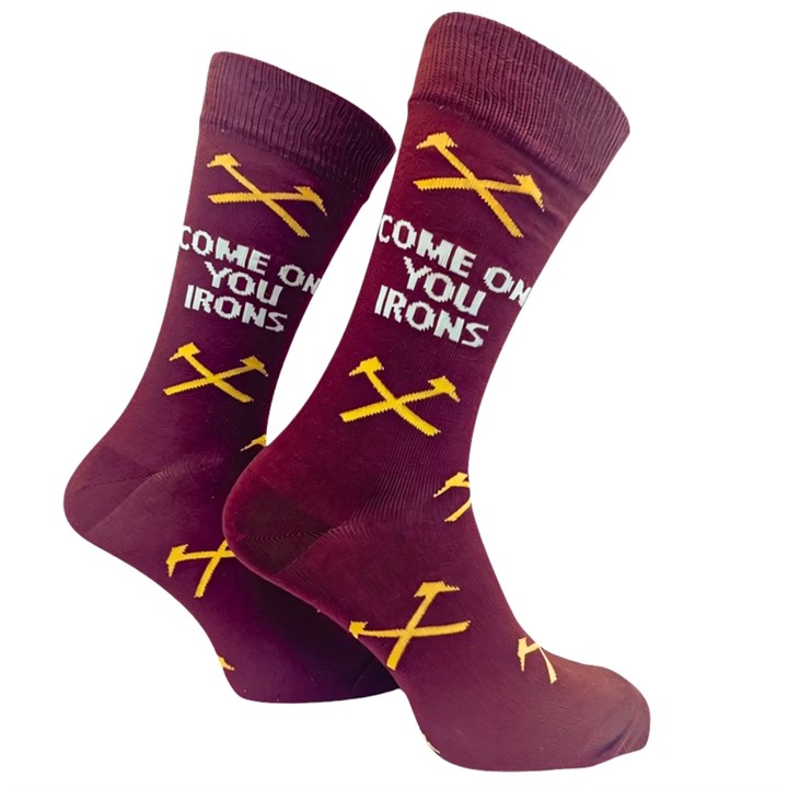 West Ham United FC Come On You Irons Socks – Size 7 – 11