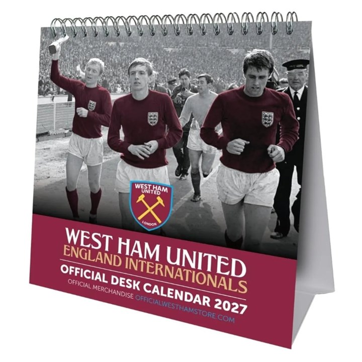 West Ham United FC, Easel Desk Calendar 2027