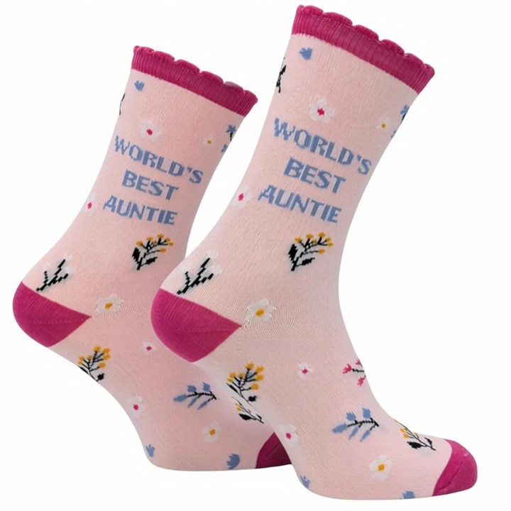 World’s Best Auntie Socks – Size 4 – 8