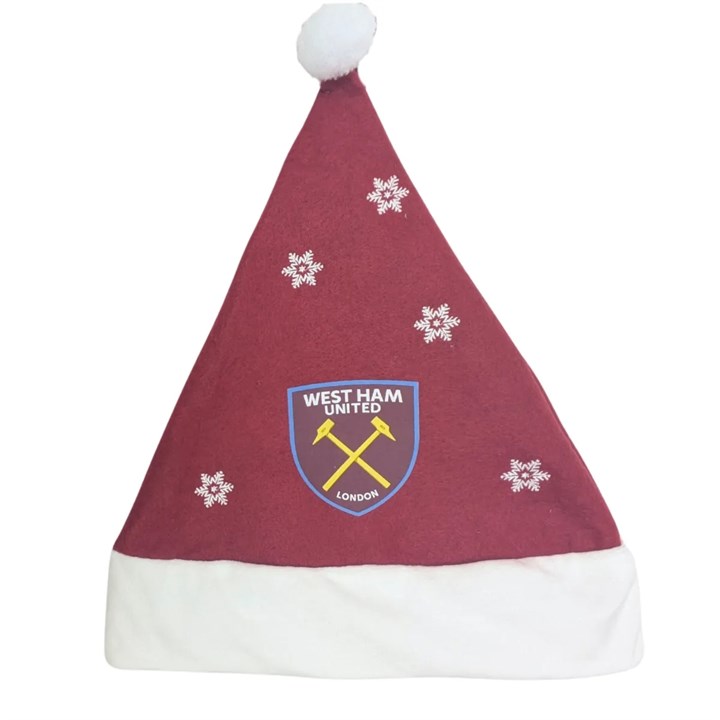 West Ham United FC Snowflake Santa Hat