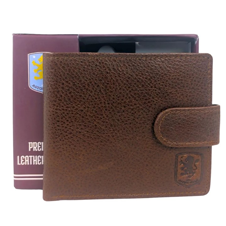 Aston Villa FC Premium Brown Leather Wallet