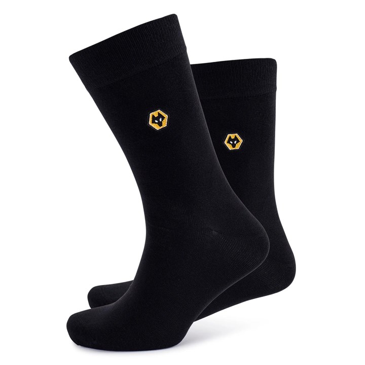Wolverhampton Wanderers FC Black Dress Socks – Size 7 – 11