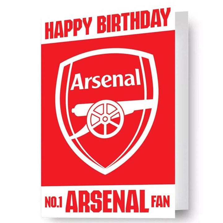Arsenal FC No.1 Fan Birthday Card