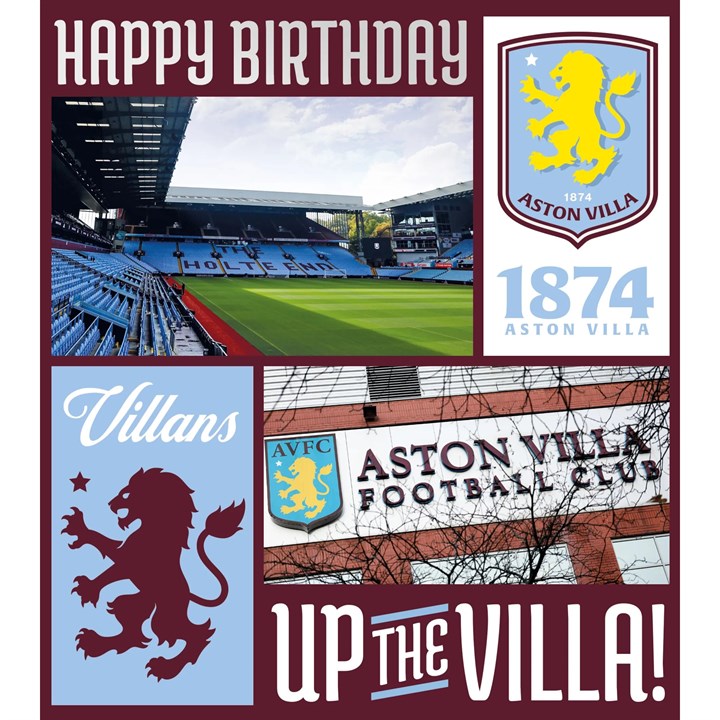 Aston Villa FC Photo Birthday Card