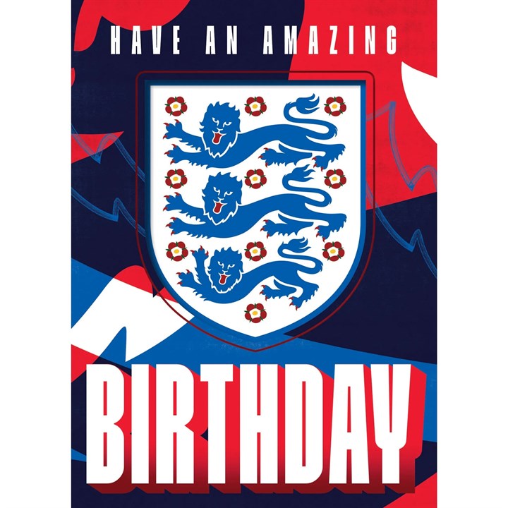 England Crest Birthday Card