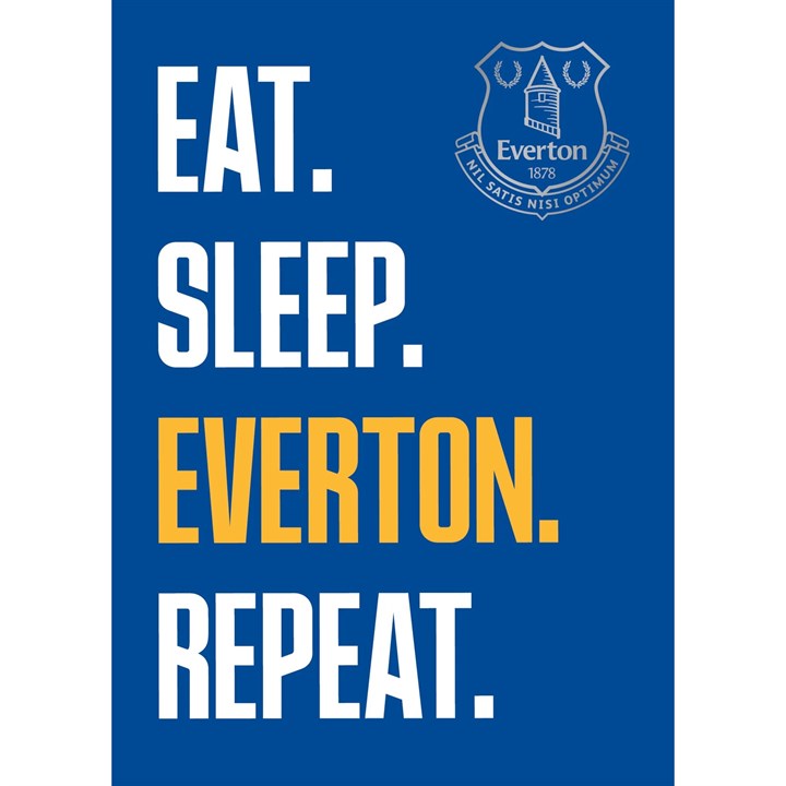 Everton FC Eat, Sleep, Everton, Repeat Card