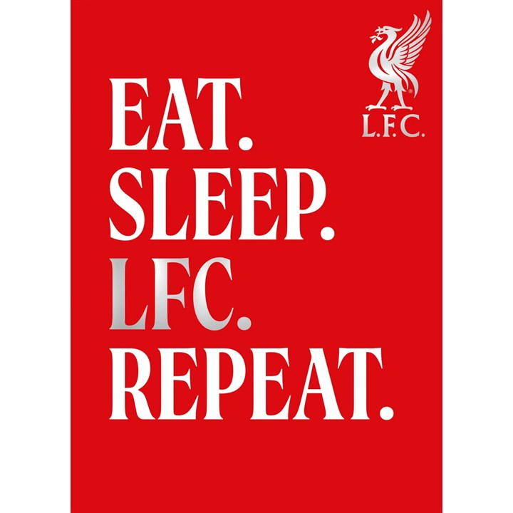 Liverpool FC Eat, Sleep, LFC, Repeat Birthday Card