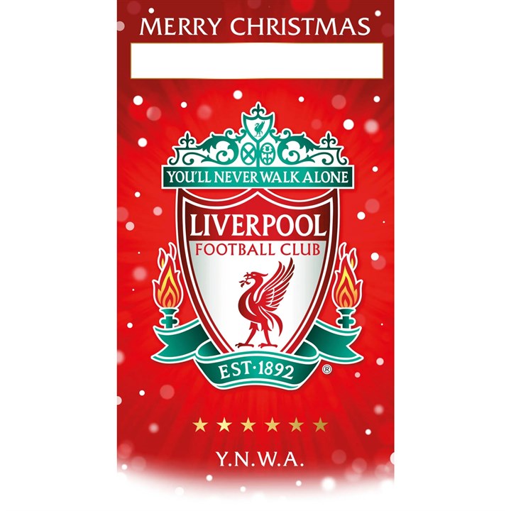 Liverpool FC Christmas Card with Sticker Sheet