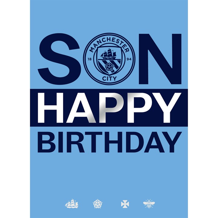Manchester City FC Son Birthday Card