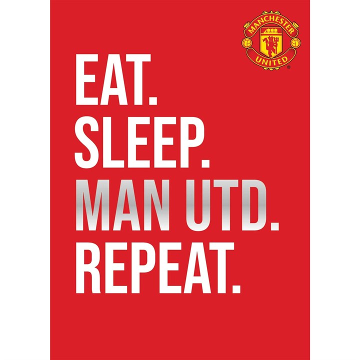 Manchester United FC Eat, Sleep, Man United, Repeat Card