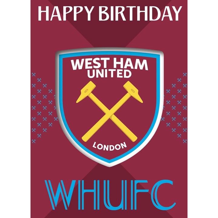 West Ham United FC Crest Birthday Card